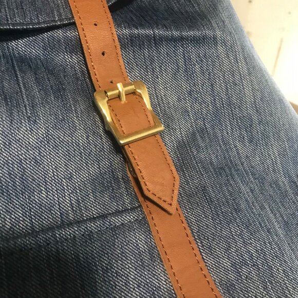 Herschel Backpack Little America Denim Red Stripe Interior 20 x 14.5" Unisex EUC - Picture 9 of 12